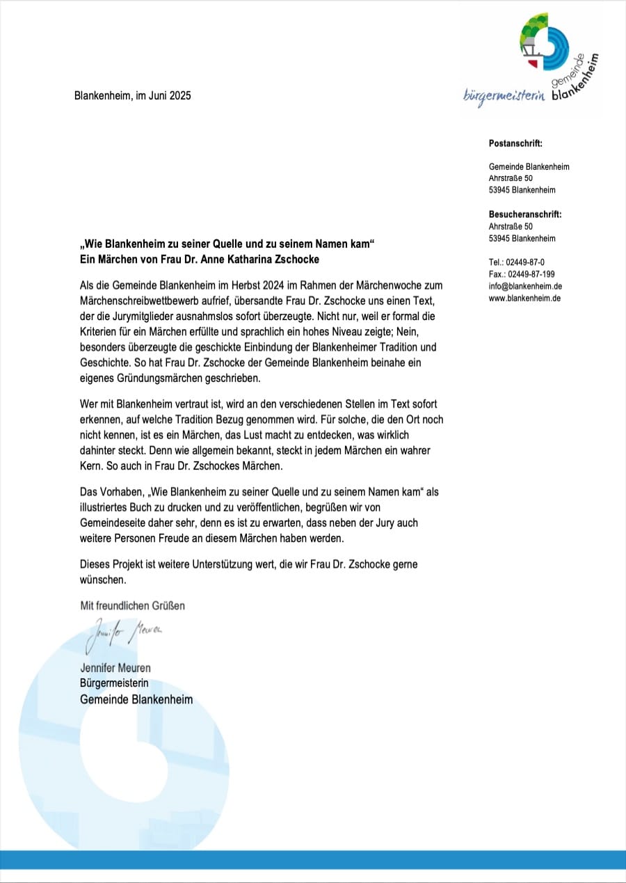 Ein Märchen: Wie Blankenheim zu seiner Quelle und zu seinem Namen kam